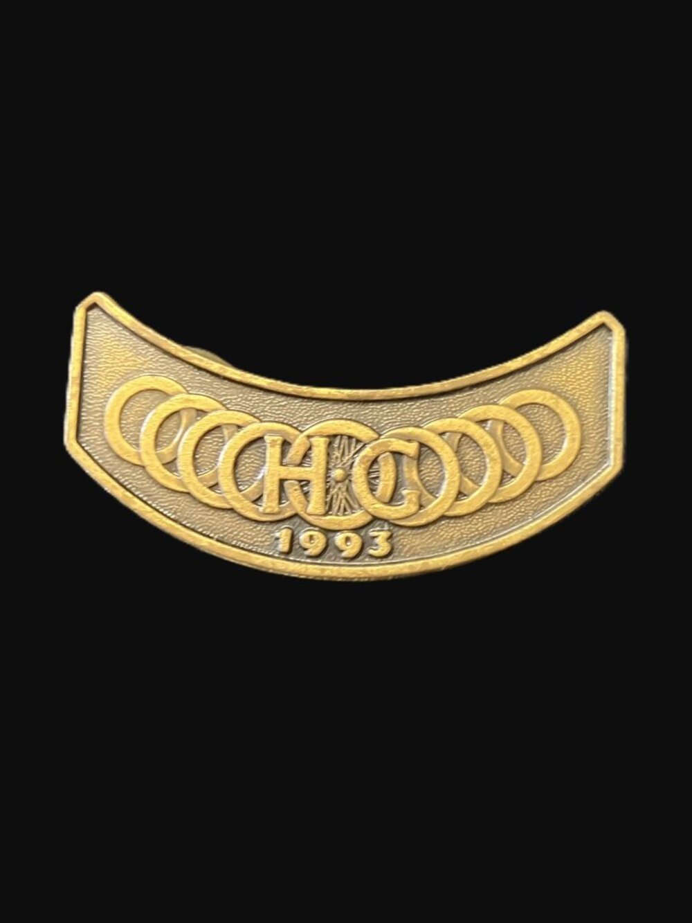 Vintage 1993 Harley-Davidson HOG Harley Owners Group Brass Lapel Pin Badge